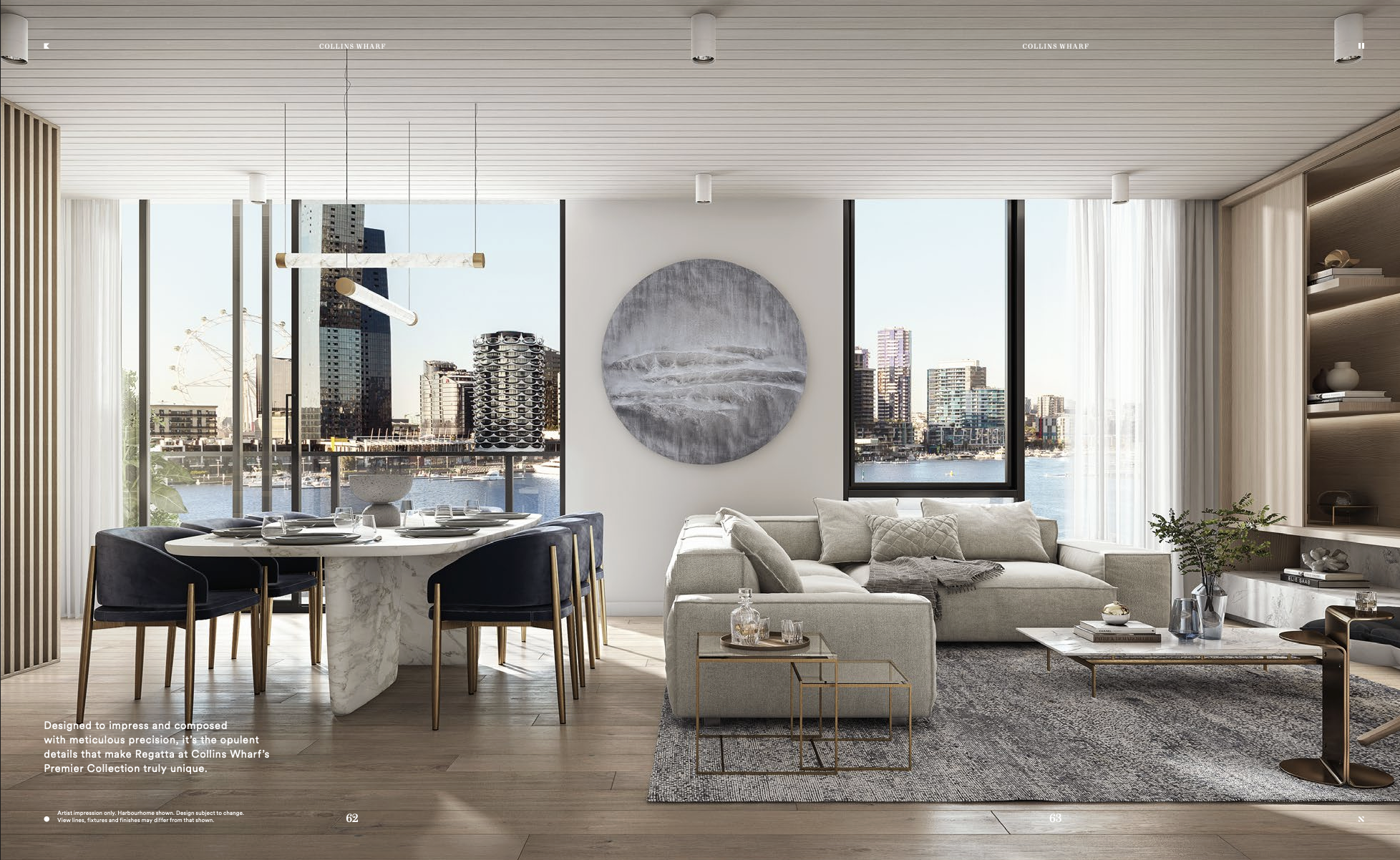 Docklands Victoria Harbour View 2 Bedroom | North-Facing Practical Layout · Open Waterfront Outlook